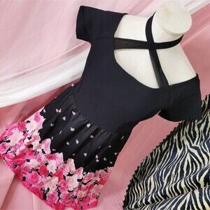 Ma*rs Black Rose Dress Small NWT Japan Mori Kei Gyaru Lolita Gothic J-Fashion